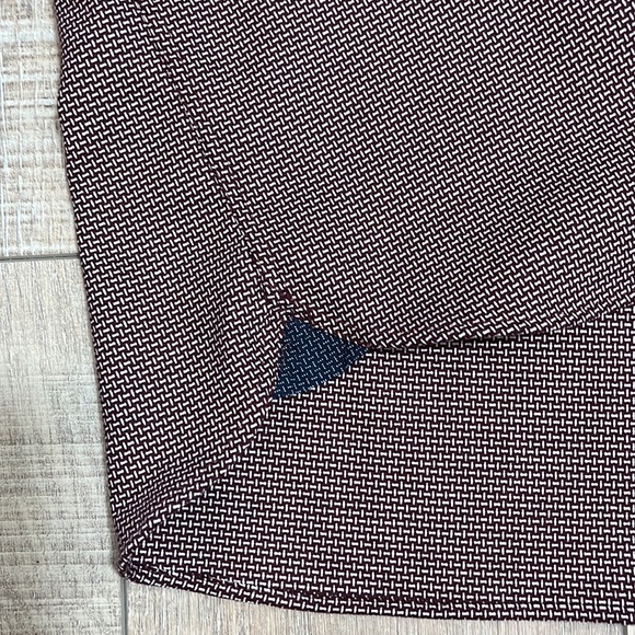 Mens Ted Baker London Long Sleeve Button Up Maroon and White Contrast Trim SZ 3 - Picture 7 of 11